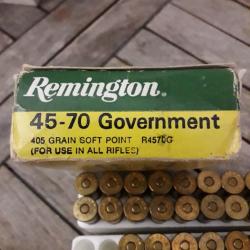 Lot munition calibre 45-70 government Remington 405 grains