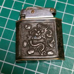 BRIQUET DECOR EXTREME ORIENT ASIATIQUE GUERRE D'INDOCHINE, AUTOLUX MYON