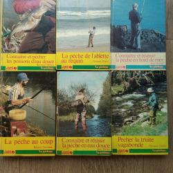 Collection de six livres sur la pêche Ouest France/Le pêcheur de France