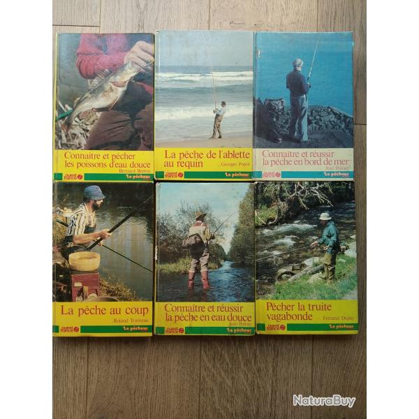 Collection de six livres sur la pche Ouest France/Le pcheur de France