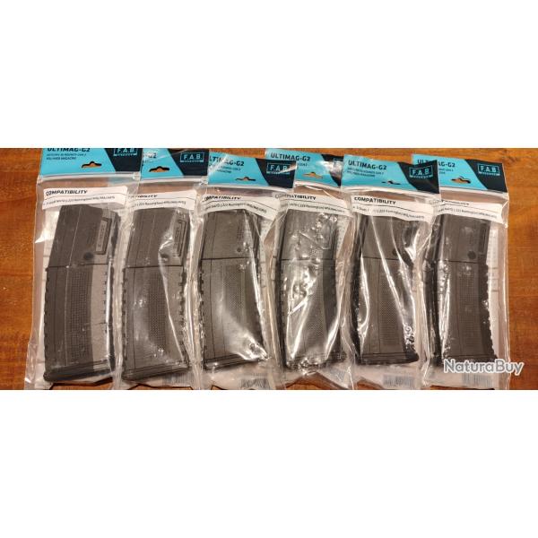 Chargeurs FAB defense Ultimag G2 - Lot de 6 -