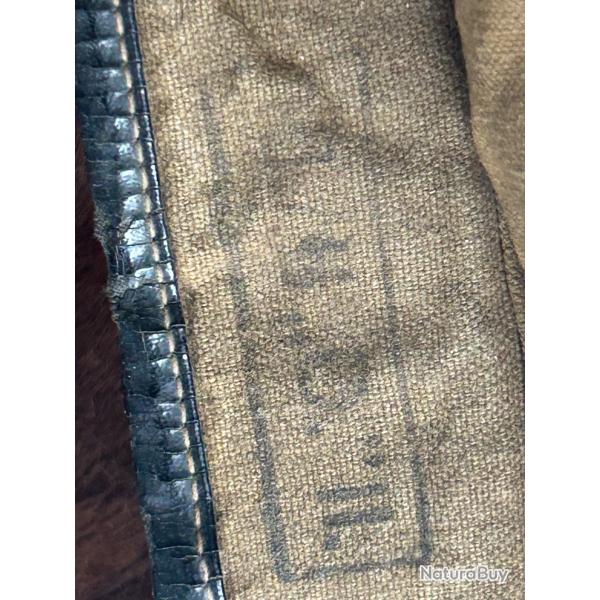 Sac allemand militaire Ww2 Sac soldat allemand Tonister peau de vache avec tampon ss dII