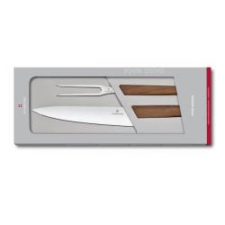 6.9091.2 Set de découpe Victorinox Swiss Modern 2 pièces noyer