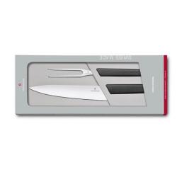 6.9093.21G Set de découpe Victorinox Swiss Modern 2 pièces noir