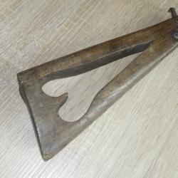 Crosse artisanale ancienne pour canne fusil étoile de Saint Etienne