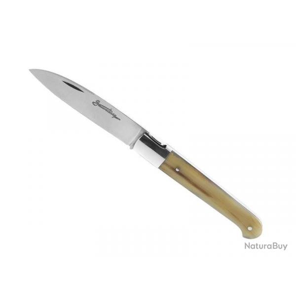 COUTEAU SAUVETERRE POINTE DE CORNE 9CM INOX