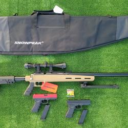 PACK17 Carabine SNOWPEAK M30C 6,5 mm 19,9 J+ lunette 3-9x40 + Sac transp. + Bipied + Kit p. + Cadeau