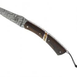 COUTEAU CAMEMBERT PLEIN MANCHE ZIRICOTE/IVOIRE DE MAMMOUTH 11CM DAMAS