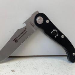 Couteau Claude dozorme LE BAROUDEUR noir metal