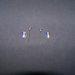 Lot de 4 Insignes époque Vichy .. époque 1940 ... 2 boutonnières et 2 avec épingles.....