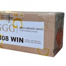 Carton de 600 Munitions GGG .308 Win 147 gr FMJ