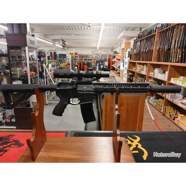Windham WW-15 223 rem 11,5" occasion + Hawke 1-8X24