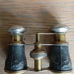 jumelles ancienne théatre setter,cerf bronze