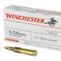 20 munitions 223 rem ( 5.56x45) winchester FMJ 55 grains