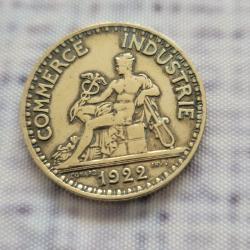 Pieces Bon Pour 2 Francs 1922 COMMERCE ET INDUSTRIE  * Graveur  " COMARD "