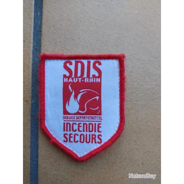 PATCH ECUSSON SAPEUR POMPIER  SDIS HAUT RHIN