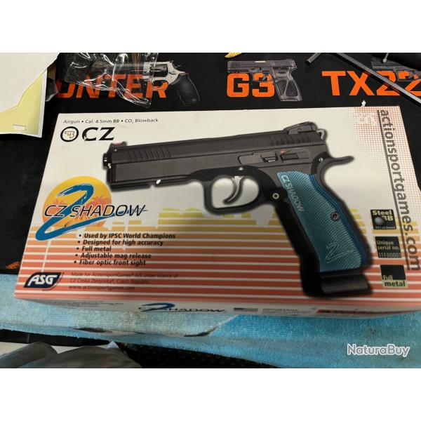 PISTOLET GBB CZ SHADOW 2 CO2 4.5- BBS