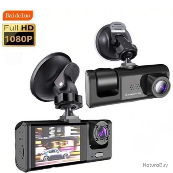 Camra de tableau de bord 1 euro sans rserve vision nocturne IR 1080p 2camras .dashcam