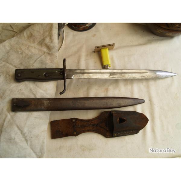 BAONNETTE ALLEMANDE ERSATZ EB47 avec FOURREAU et GOUSSET TBE WW1