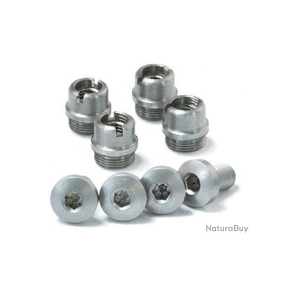 Jeu de vis et bushings pour plaquettes crosse COLT 1911 et ses clones (acier inox)