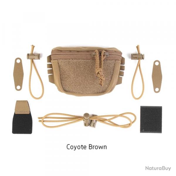 Pochette arrire batterie casque UA92 PEW TACTICAL - Marron