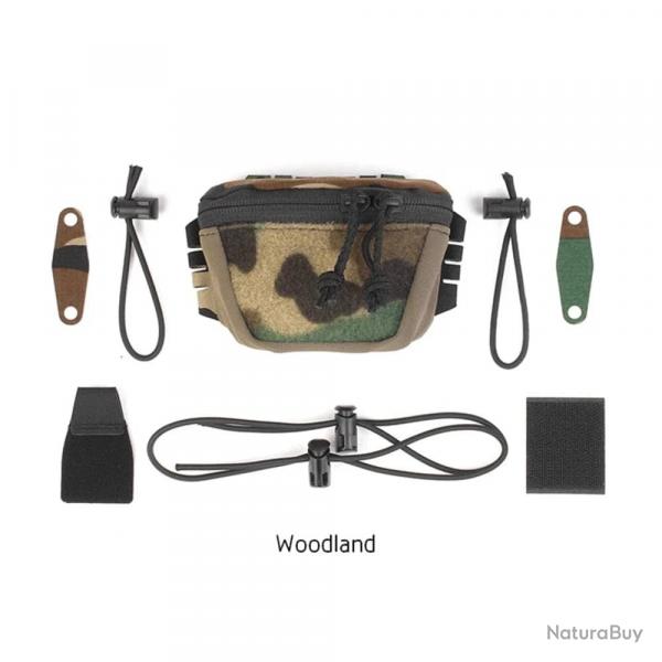 Pochette arrire batterie casque UA92 PEW TACTICAL - Woodland
