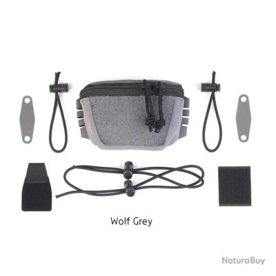 Lot De 2 Pochette Batterie Casque Tactique - Sangle Élastique 600D Nylon - Stockage Piles, Glow Sticks, Vision Nocturne