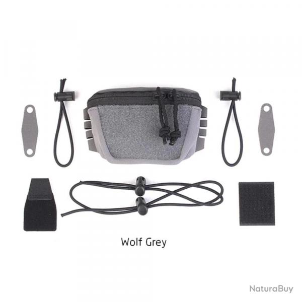 Pochette arrire batterie casque UA92 PEW TACTICAL - Gris