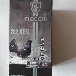 1 boite de 50 munitions Fiocchi calibre 222 Remington EPN 50 grains.
