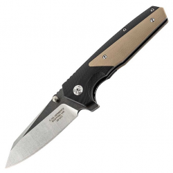 Herbertz 591012 Couteau pliant G10 , noir et beige