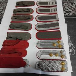 Important lot de paires de pattes d épaule armée allemande divers grade tbe