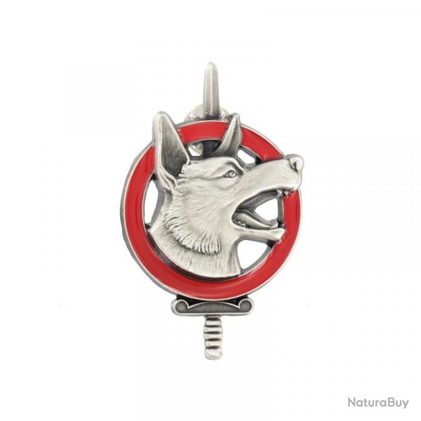 INSIGNE METAL MAITRE CHIEN AVEC EPEE ARGENT