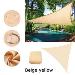 BACHE TOILE TRIANGLE 2.4x2.4x2.4M BLANC CASSE PROTECTION TERRASSE ETANCHE AUVENT JARDIN EXTERIEUR