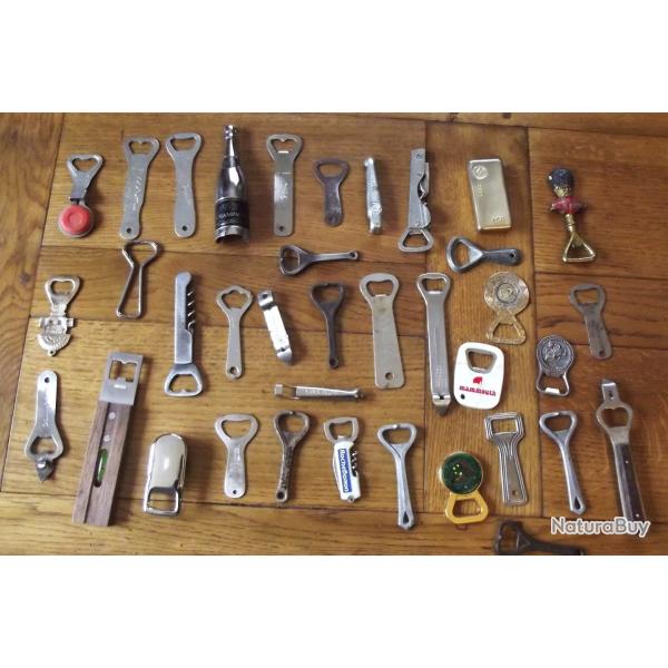 Lot de 37 anciens dcapsuleurs pour collectionneur
