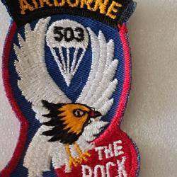 Patche Brodé tissu Airborne 503 - parachutiste U.S. the rock.