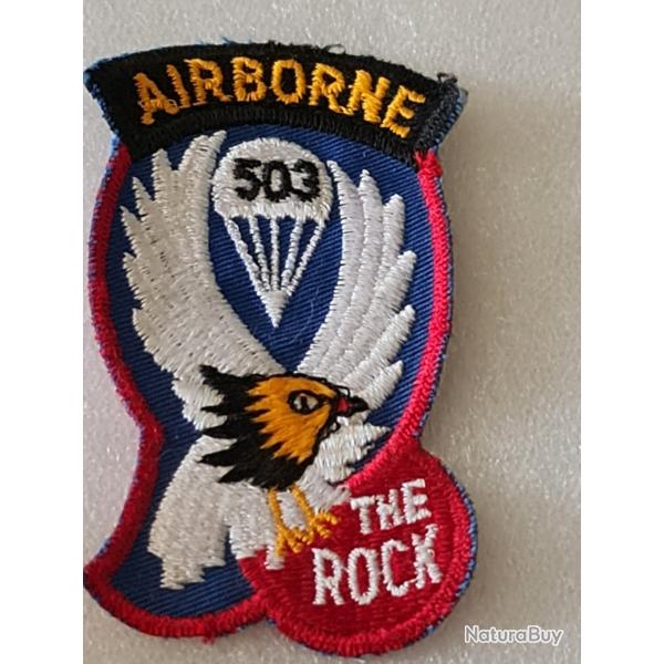 Patche Brod tissu Airborne 503 - parachutiste U.S. the rock.