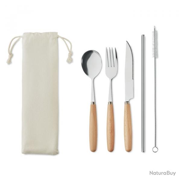 set de couvert bois