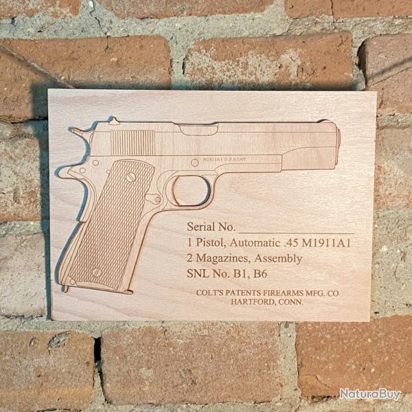 Plaque dcorative: Colt 1911A1