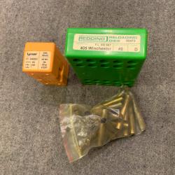 Kit pour rechargement 405 Winchester : Jeu d'outils Redding , moule Lyman, étuis Bertram