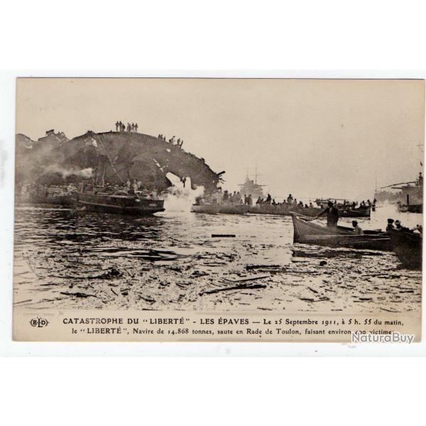 CPA - La Catastrophe du Cuirass LIBERTE - Aprs l'Explosion - 25 septembre.6h du matin N1195