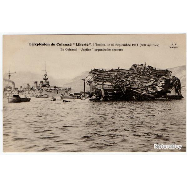 CPA - La Catastrophe du Cuirass LIBERTE - Aprs l'Explosion - 25 septembre.6h du matin N1196