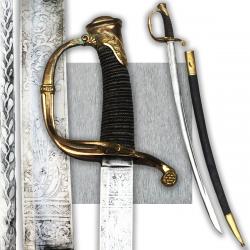 RARISSIME SABRE FRANCAIS LUXE M1821 GARDE NATIONALE FRANCAISE LAME GRAVÉE XIX ORIGINAL