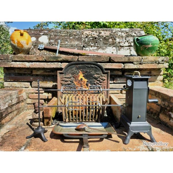 TOURNEBROCHE DE CHEMINEE  "LE CAPUCIN "ROTISSERIE