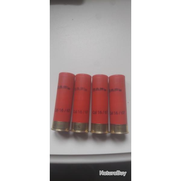 Cartouches Gomme-Cogne Slug 16/67 Lot de 4