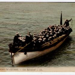 CPA - MARINE DE GUERRE UNE BALEINIERE  N°1201