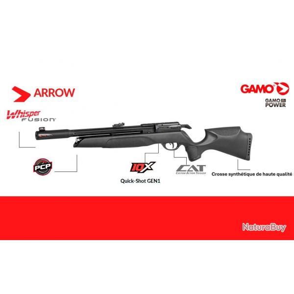 Vente flash ! Carabine  plomb PCP Gamo Arrow - Cal. 4.5 mm - 19.9Joules