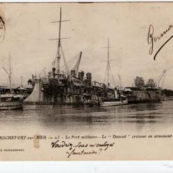 CPA - MARINE MILITAIRE "ROCHFORT-sur-MER -Le Port militaire Le "Davout " croiseur en armement N°1203