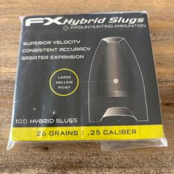 Fx airguns hybrid slugs .25 ou 6.35