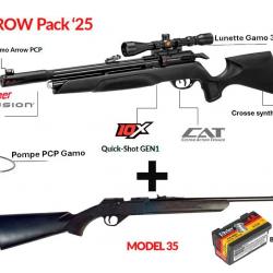 Vente  ! PACK1 PCP Gamo Arrow -Cal. 4.5 mm - 19.9J +  3-9x40WR + Pompe PCP + Daisy mod.35, 4,5mm