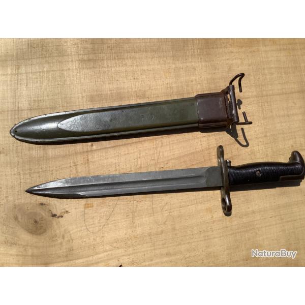 Baionnette US Garand M1 WW2 Coree